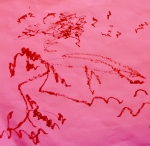 R's drawing: Sand getting dumped into the dump-truck